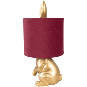 Clayre & Eef 6LMC0027VBU Lampe de table or rouge...