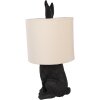 Clayre & Eef 6LMC0099ZVBE Lampe de table Lapin Noir Beige Ø20x43cm E27 60W