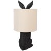 Clayre & Eef 6LMC0099ZVBE Lampe de table Lapin Noir Beige Ø20x43cm E27 60W