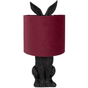 Clayre & Eef 6LMC0099ZVBU Lampe de table Lapin Noir...