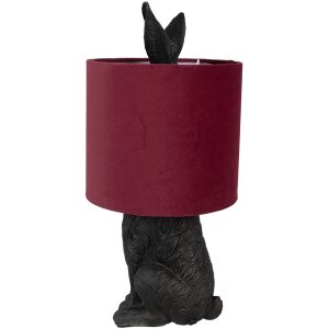 Clayre & Eef 6LMC0099ZVBU Lampe de table Lapin Noir...