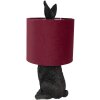 Clayre & Eef 6LMC0099ZVBU Lampe de table Lapin Noir Rouge Ø 20x43 cm E27