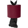 Clayre & Eef 6LMC0099ZVBU Lampe de table Lapin Noir Rouge Ø 20x43 cm E27