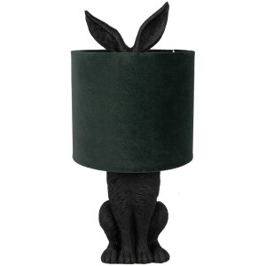 Clayre & Eef 6LMC0099ZVGR Lampe de table Lapin Noir...