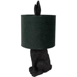 Clayre & Eef 6LMC0099ZVGR Lampe de table Lapin Noir...