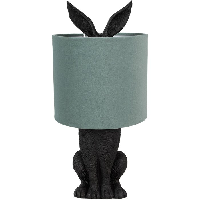 Clayre & Eef 6LMC0099ZVLGR Lampe de table Lapin Ø 20x43 cm Vert Noir