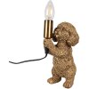 Clayre & Eef 6LMP792 Lampe de table chien or 11x13x23 cm E14 40W