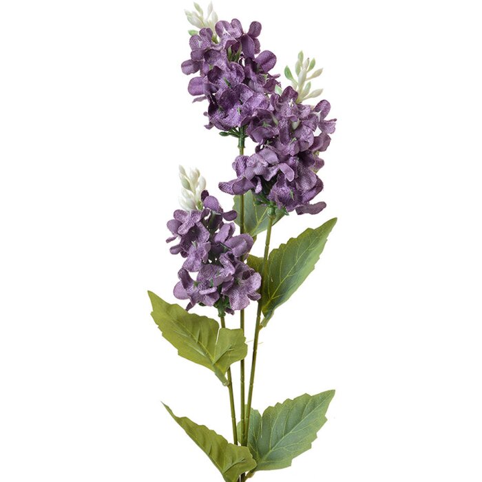 Clayre & Eef 6PL0338PA Décoration Branche avec fleurs Violet Vert 71 cm