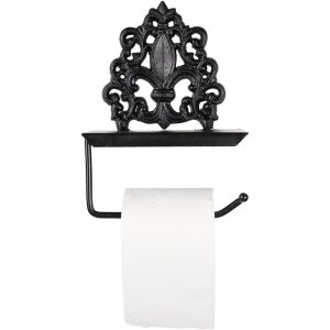 Clayre & Eef 6Y5649 Support de papier toilette noir 18x10x24 cm style rustique