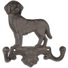 Clayre & Eef 6Y5650 Portemanteau Chien Marron Fer 16x4x16 cm