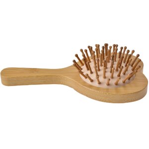 Juleeze JZHBR0001 Brosse à cheveux avec miroir en forme de cœur Bois Beige Marron 15x8x3 cm