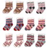 Juleeze JZSKSET0002 Set de chaussettes 12 paires One Size différents designs Chaud