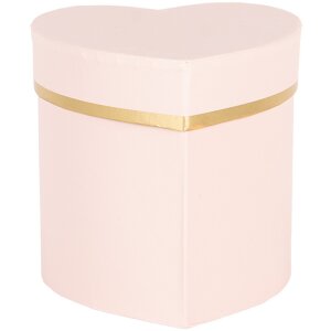 Clayre & Eef 66024P Boîte cadeau cœur rose 10x10x10 cm