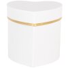 Clayre & Eef 66024W Boîte cadeau en forme de cœur blanc or 10x10x10 cm