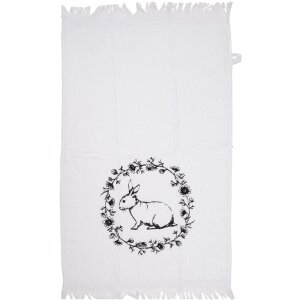 Clayre & Eef Serviette dinvité coton blanc...