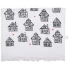 Clayre & Eef CTGBB Serviette dinvité Blanc Noir Coton Style Campagne 40x66 cm