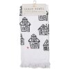 Clayre & Eef CTGBB Serviette dinvité Blanc Noir Coton Style Campagne 40x66 cm