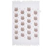 Clayre & Eef CTGTW Serviette dinvité blanc marron motif cerf 40x66 cm style campagnard