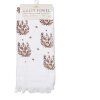 Clayre & Eef CTGTW Serviette dinvité blanc marron motif cerf 40x66 cm style campagnard