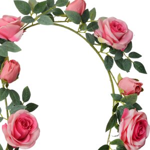 Clayre & Eef 6PL0320P Guirlande de fleurs artificielles Rose 10x10x150 cm