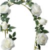 Clayre & Eef 6PL0320W Guirlande de roses artificielles blanc vert 150 cm