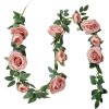 Clayre & Eef 6PL0321P Guirlande de roses artificielles rose vert 150 cm