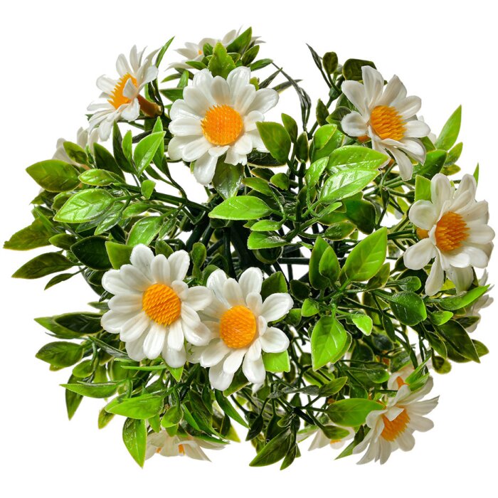 Clayre & Eef 6PL0324XS Boule décorative Fleur de marguerite artificielle Ø 12 cm