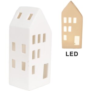 Clayre & Eef 6CE1793 Porcelaine LED Maison 7x6x15 cm...