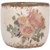 Clayre & Eef 6CE1981S Pot de fleurs en céramique Beige Rose Ø 11x10 cm