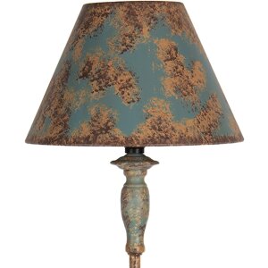 Clayre & Eef 5LMC0042 Lampe de table Ø22x71 cm Fer Bleu Marron E27 60W