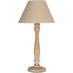 Clayre & Eef 6LMC0104 Lampe de table marron beige...