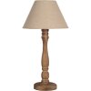 Clayre & Eef 6LMC0105 Lampe de table bois textile brun beige Ø26x50 cm E27/max 40W