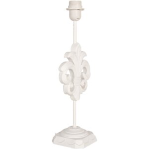 Clayre & Eef 6LMP796 Pied de lampe en bois blanc 17x13x44 cm E27 max 60W