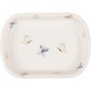 Clayre & Eef 6CE2010 Porte-savon Blanc Céramique 13x10x3 cm Motif Papillon