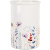 Clayre & Eef Porte-brosse à dents blanc Céramique Floral Ø 8x12 cm style campagnard