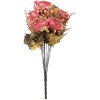 Clayre & Eef 6PL0340 Fleur artificielle bouquet de roses rose or 18x15x50 cm