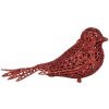 Clayre & Eef 65779 Décoration Oiseau rouge 16x6x6 cm style campagnard