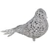 Clayre & Eef 65780 Décoration Oiseau couleur argent 16x6x6 cm