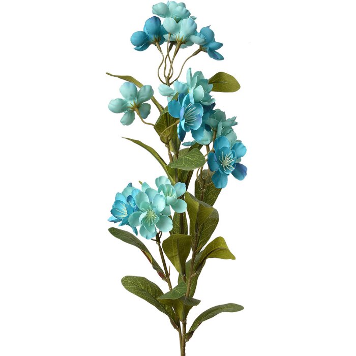 Clayre & Eef 6PL0343BL Déco Branche fleurs bleu vert 18x10x70 cm