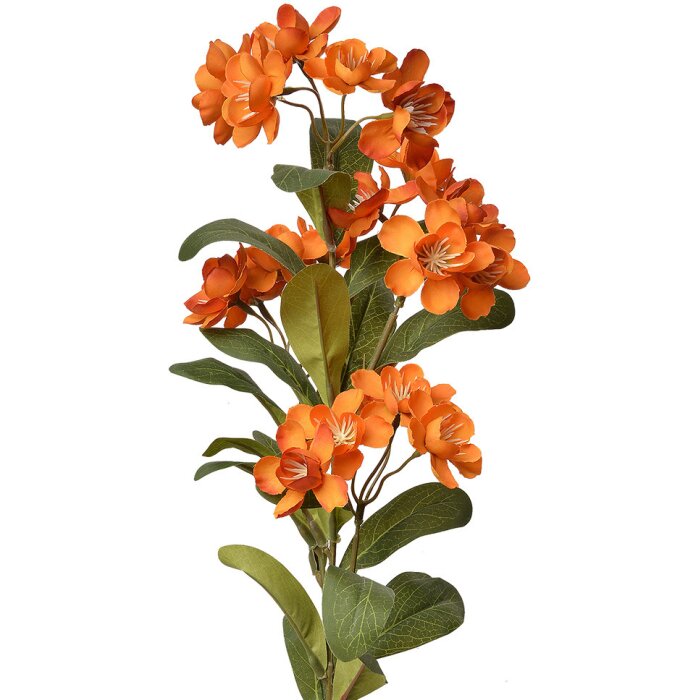 Clayre & Eef 6PL0344O Branche décorative Fleurs Orange Vert 17x14x70 cm