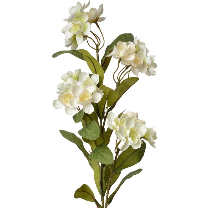 Clayre & Eef 6PL0344W Déco Branche fleurs blanc vert 17x14x70 cm