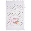 Clayre & Eef CT031 Serviette dinvité Blanc Rose Coton 40x66 cm