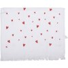 Clayre & Eef CTFAS-1 Serviette dinvité Blanc Rouge Motifs en cœur 40x66 cm 100 % coton