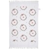 Clayre & Eef CTFEB-1 Serviette dinvité Blanc Rose 40x66 cm Coton style maison de campagne