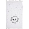 Clayre & Eef CTLGD-2 Serviette dinvité Blanc Noir 40x66 cm 100 % coton