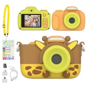 myFirst Camera 3 Appareil photo pour enfants 16MP Jaune avec étui en silicone et accessoires