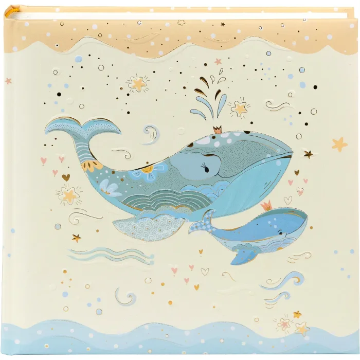 Goldbuch Album bébé Blue Whale 30x31 cm 58 pages gaufrage argenté