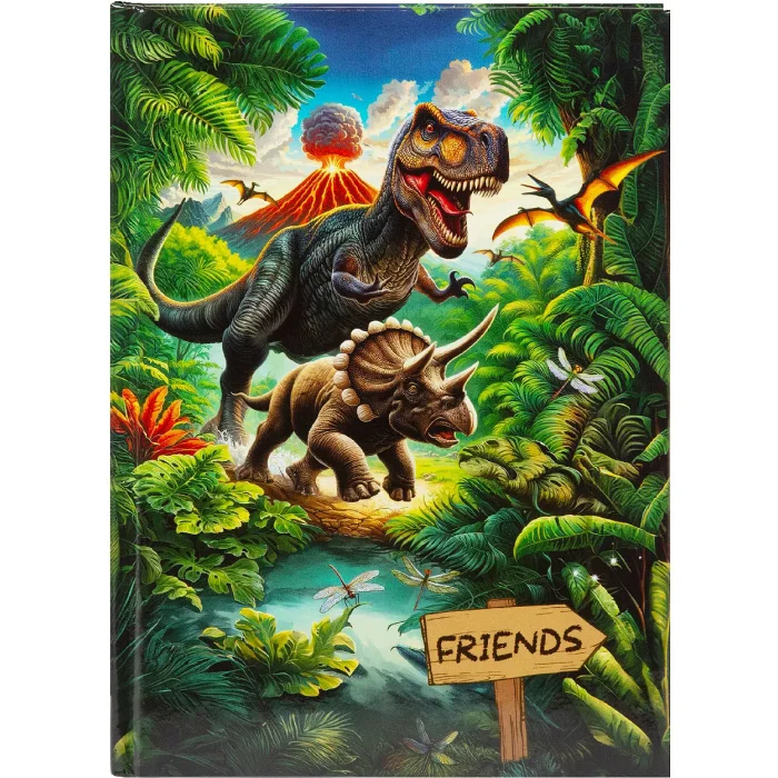 Goldbook livre damis volcan design dinosaure 15x21 cm 88 pages