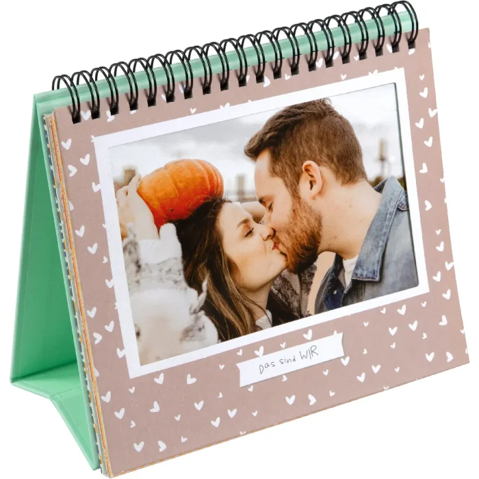 Goldbuch cadre flip WIR Herz impression dart 18x16 cm pour 12 photos 10x15 cm