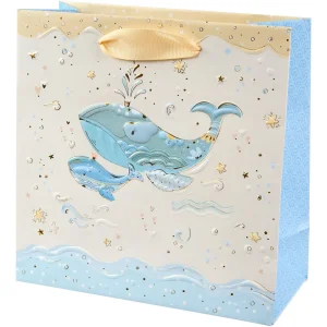 Goldbuch sac cadeau Blue Whale 18x8 cm